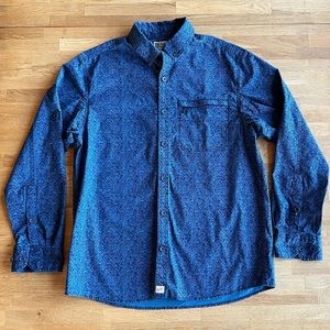 Men’s Canyoneer Duluth Trading Co. Long Sleeve Printed Blue Shirt